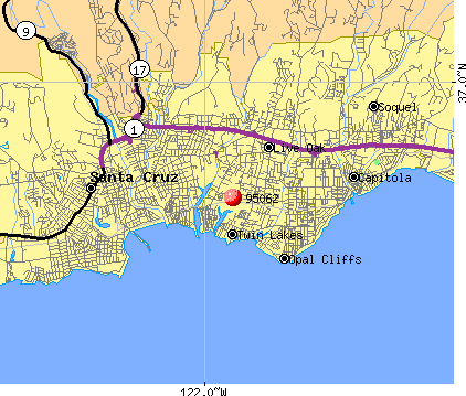 Santa Cruz Zip Code Map 95062 Zip Code (Santa Cruz, California) Profile   homes 