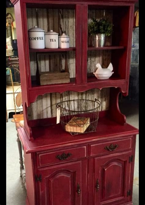 red hutch ideas  pinterest red buffet red