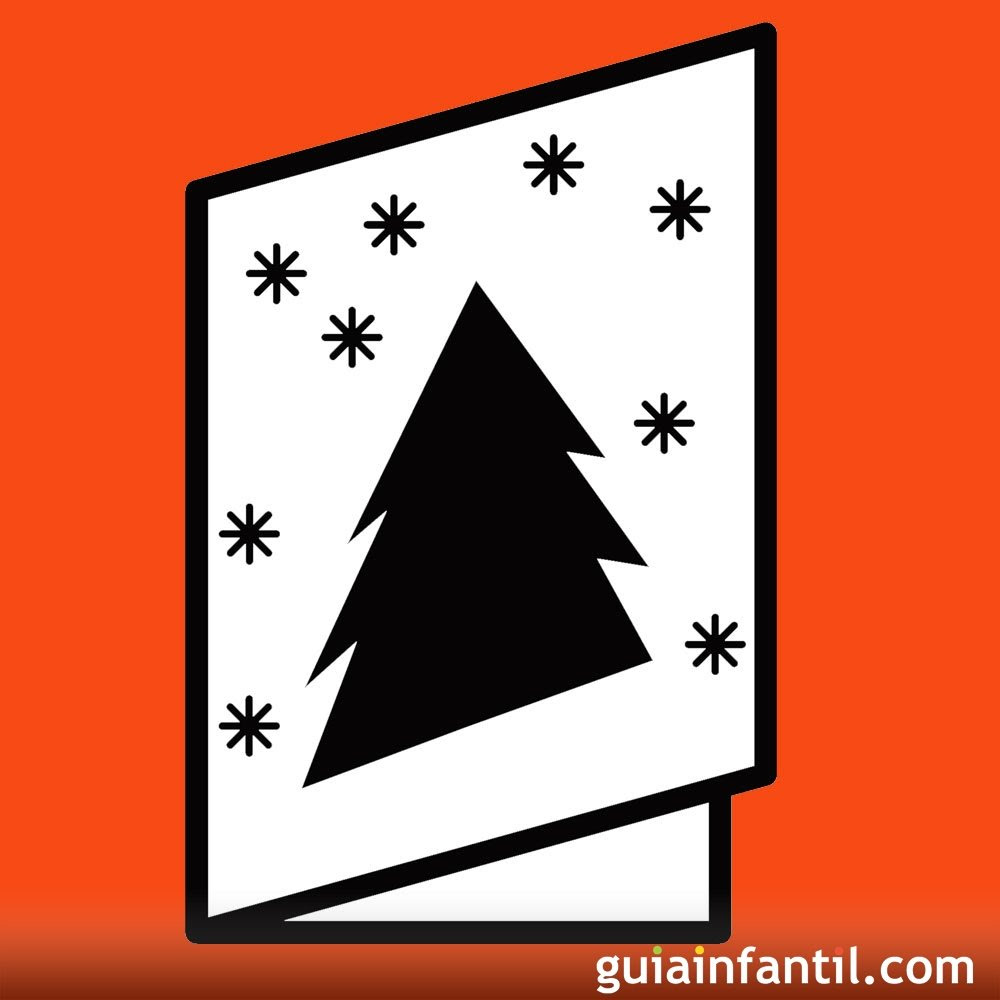 Postales de Navidad para imprimir con dibujos para colorear