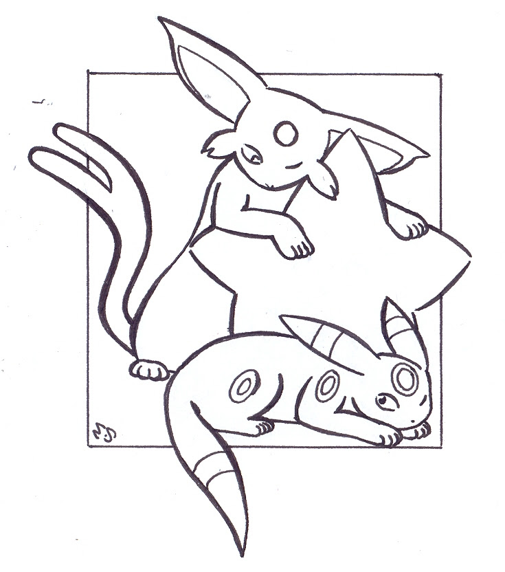 Pokemon Coloring Pages Espeon At Getdrawings Free Download