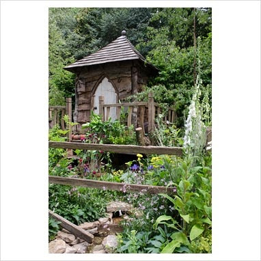 Rustic shed in country garden From a Cottage Garden Pinterest