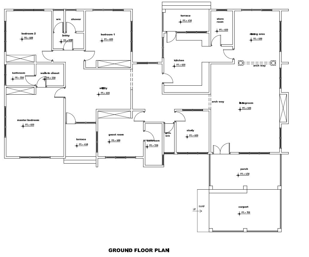 Ghana House Plans – ghana-house-plan-for-berma-groundFloor