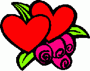 Roses and heart chocolates for valentine's day present clipart.