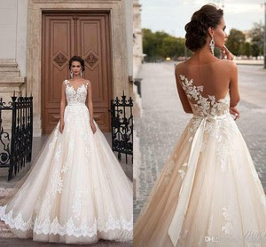 Stunning 2019 Milla Nova Sheer Castle Princess Wedding Stunning 2019 Milla Nova Sheer Castle Princess Wedding