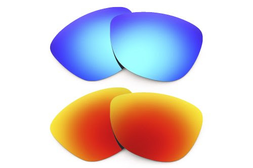 VL Replacement Lenses for Oakley Frogskins Sunglasses Polarized Ice Blue & Fire Red