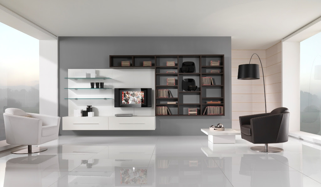 Modern Black and White Living Room Design