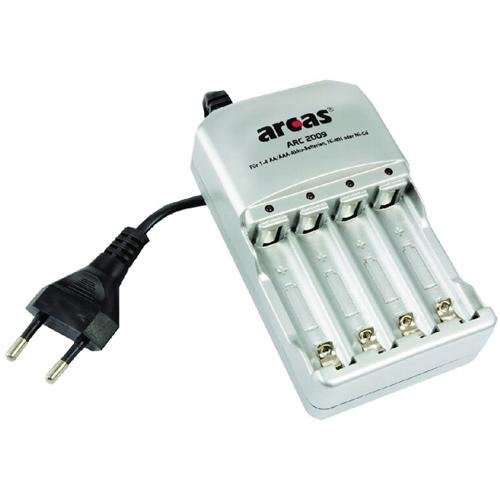  Arcas 20702009 Chargeur pour 4 Accus AA/AAA Noir