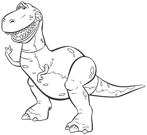 my family fun  toy story rex coloring pages printable sheet
