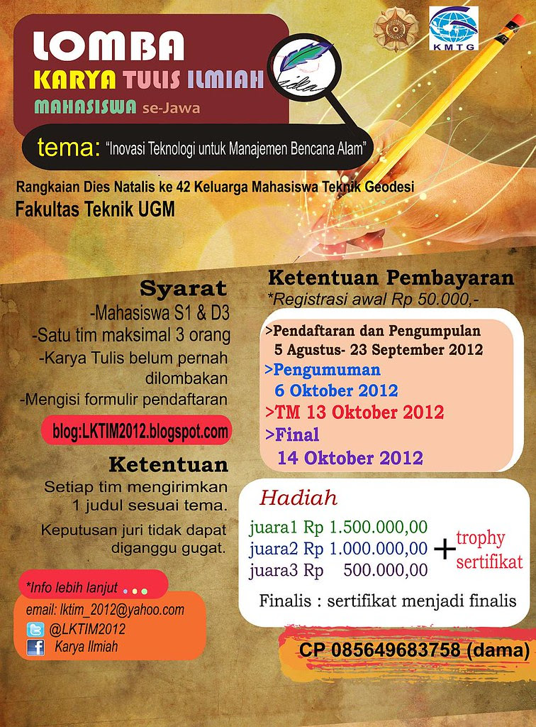 Lomba Karya Tulis Ilmiah Mahasiswa se Jawa 2012 ~ UKM 