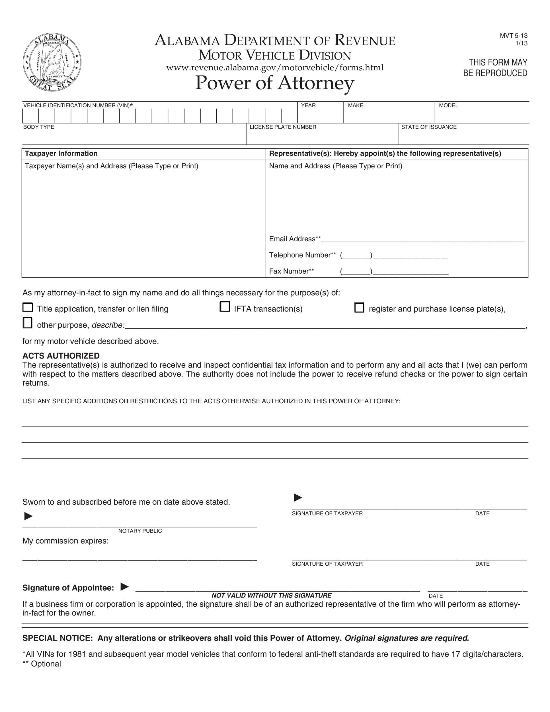 50 Free Power of Attorney Forms & Templates (Durable ...