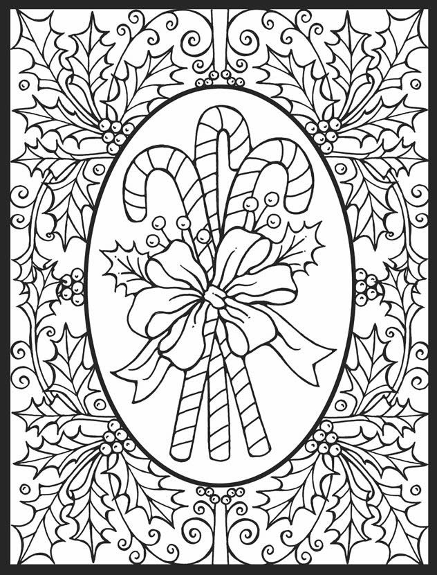 Difficult Christmas Coloring Pages For Adults at ...