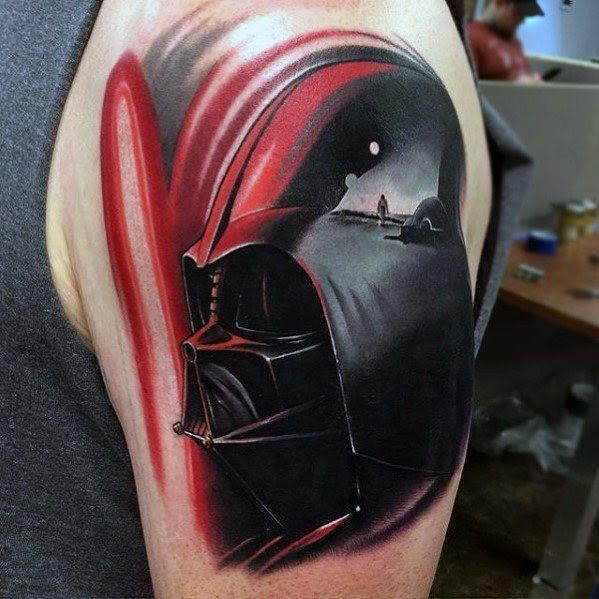 60 Red And Black Tattoos For Men - Manly Design Ideas