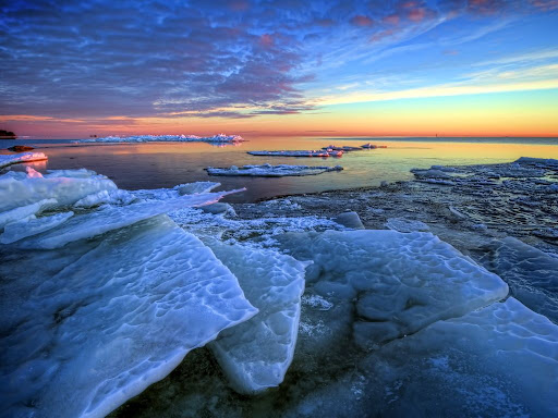North Pole Sunset Wallpaper