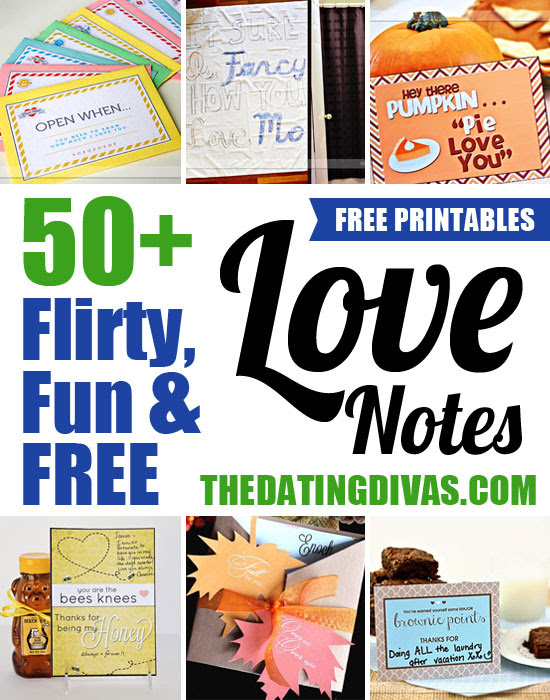 50+ Flirty, Fun and FREE Love Notes