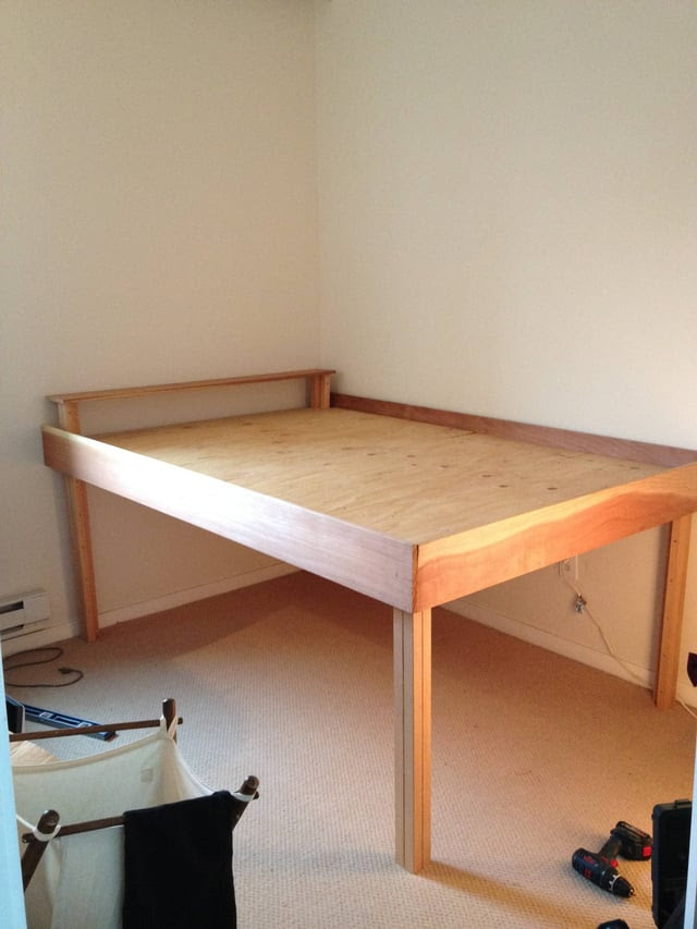 woodwork full size bed frame diy pdf plans