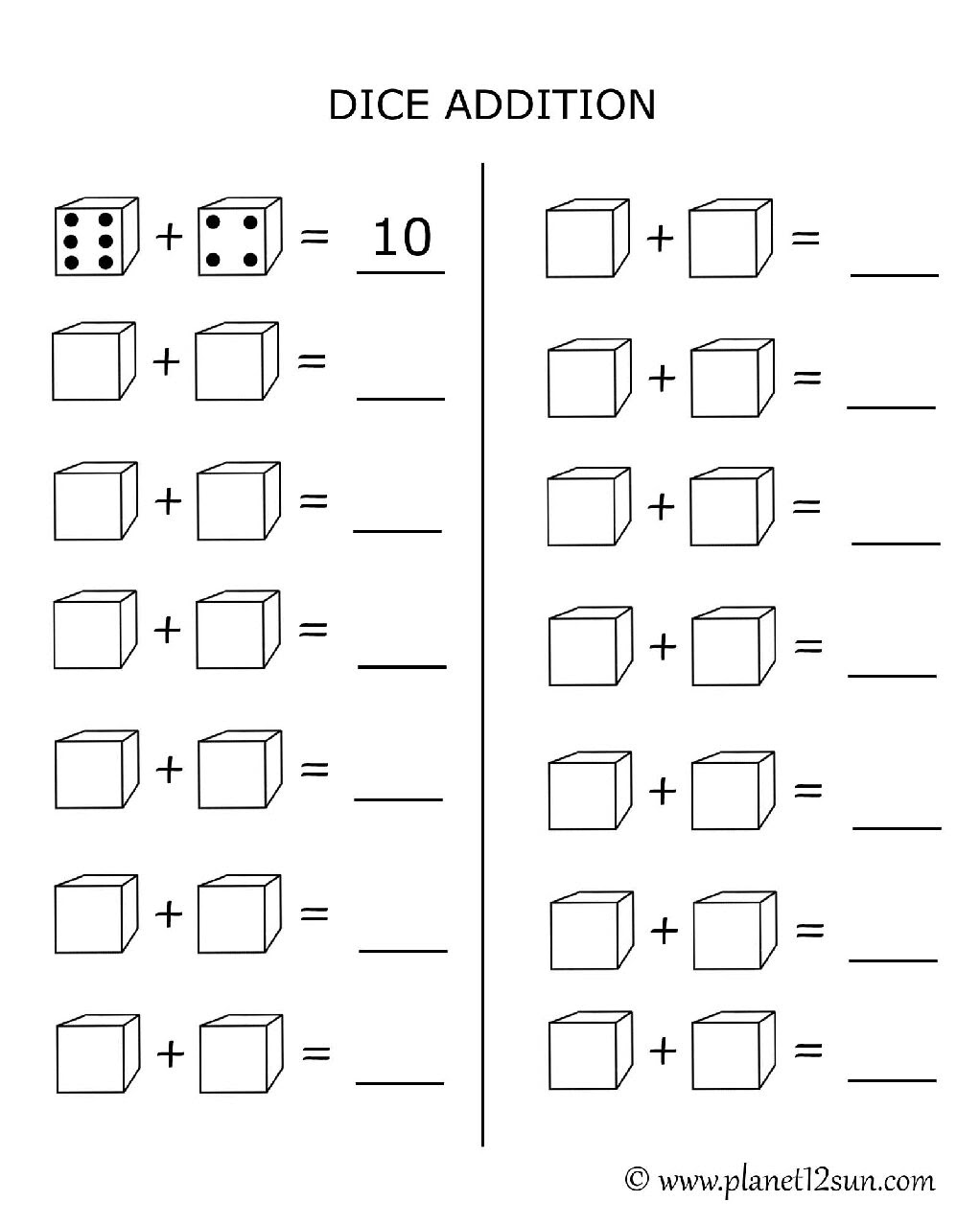 Dividing by 1,2 – Math 1st, 2nd Grade – planet12sun.com