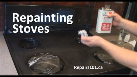 Use this homemade stainless steel cleaner to remove fingerprints and grime from your stainless steel appliances. Repainting Stoves - YouTube