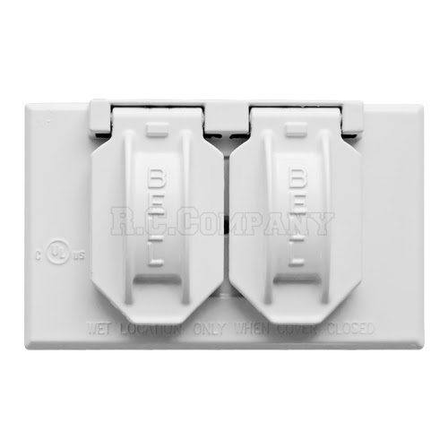 外部用コンセントカバー ホワイト シングル Hubbell ペット用品ドットコム
