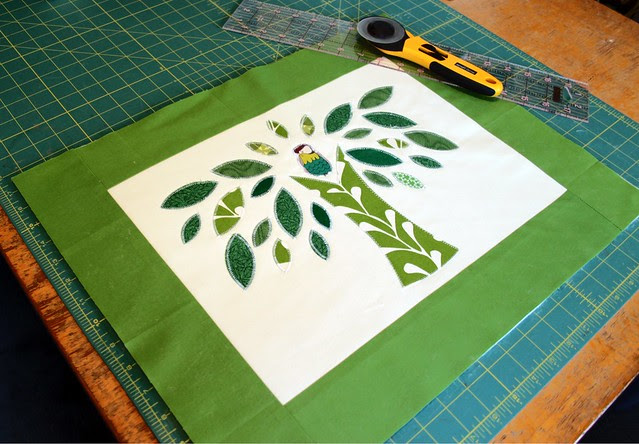 Grass Block -- quilted