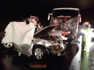 Dos adultos y una menor fallecieron en un accidente en la Ruta 27.