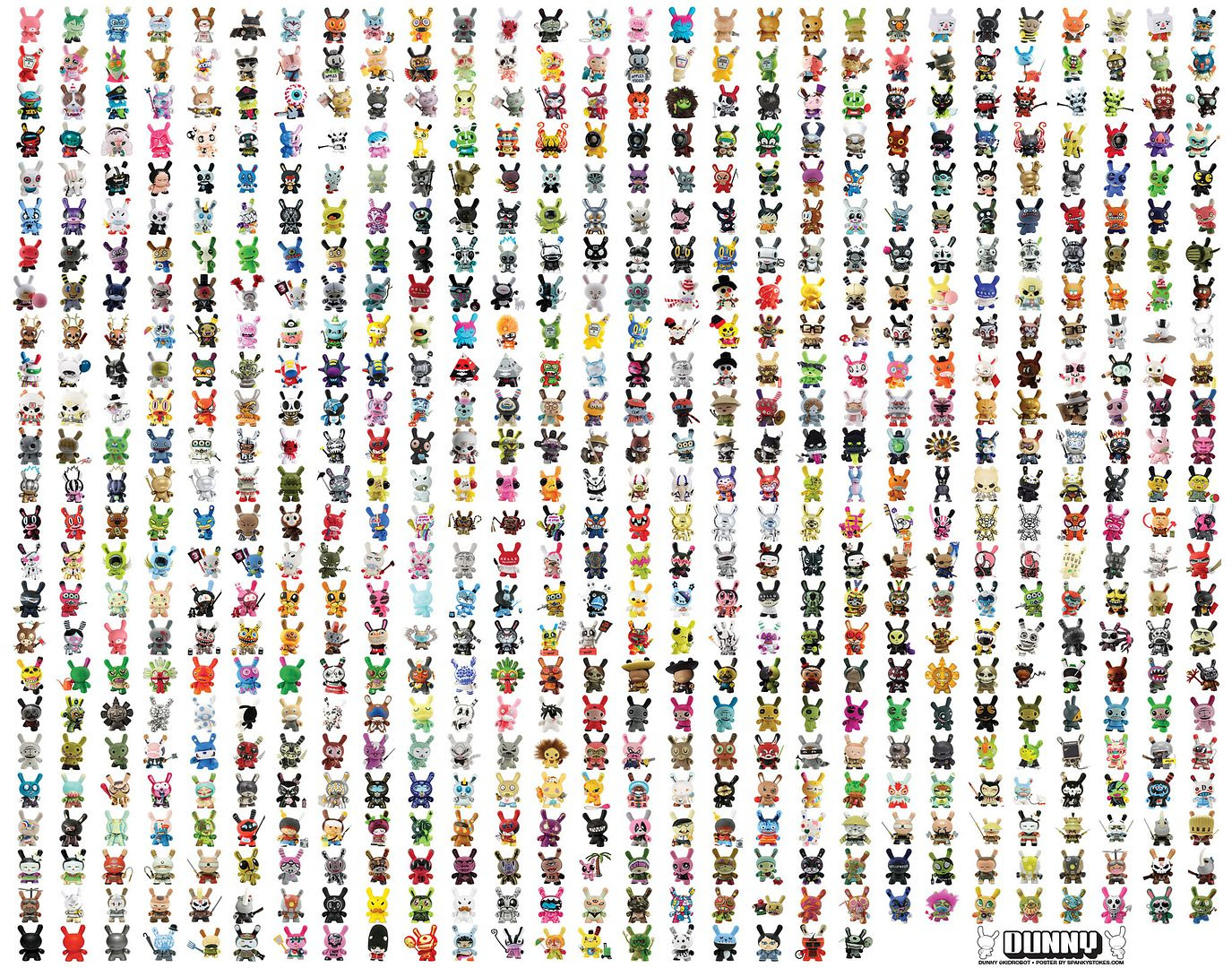 Every Kidrobot Dunny produced... as a poster?!?!