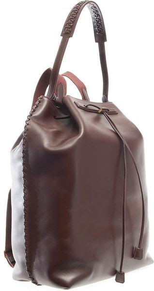 The Row Woven Leather Backpack in Brown | Lyst