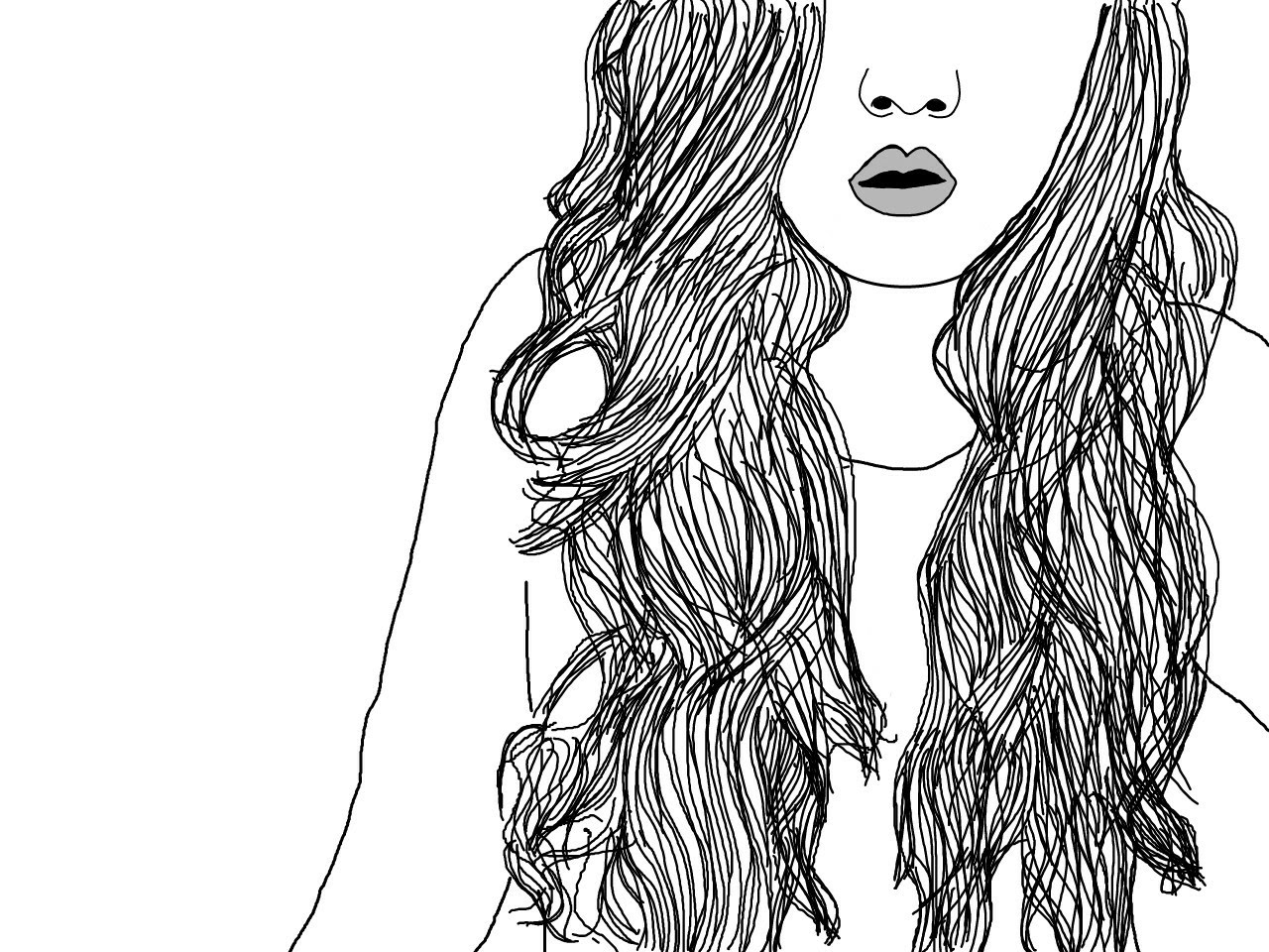Tumblr blackandwhite draw outline cute