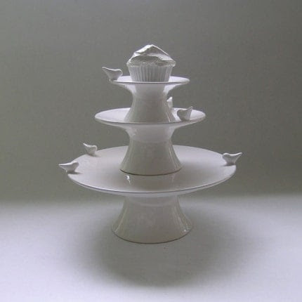 Bird Cake Stand Tower