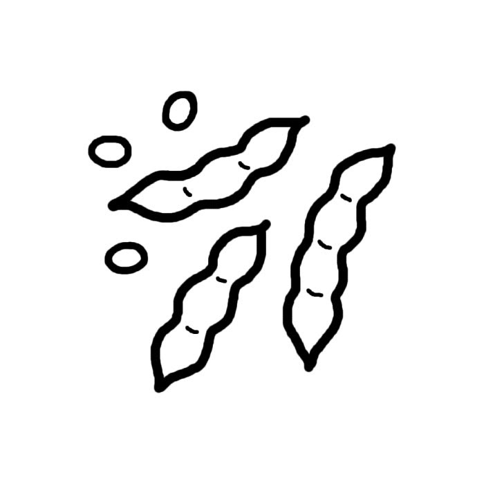枝豆 白黒 野菜 食べ物 無料イラスト素材