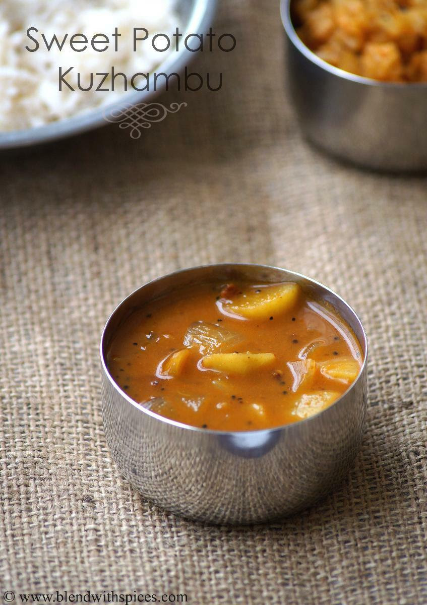 Sweet Potato Kuzhambu Recipe - Sakkaravalli Kizhangu ...