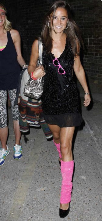 pippa middleton legs. Pippa Wearing Pink Leg warmers
