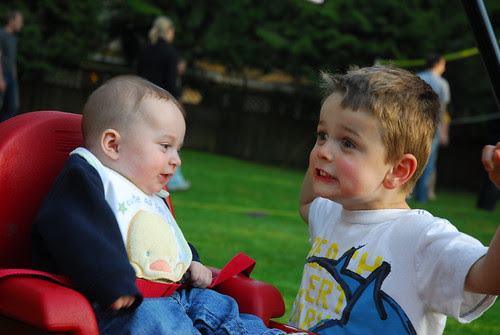 Aaron entertaining Carter