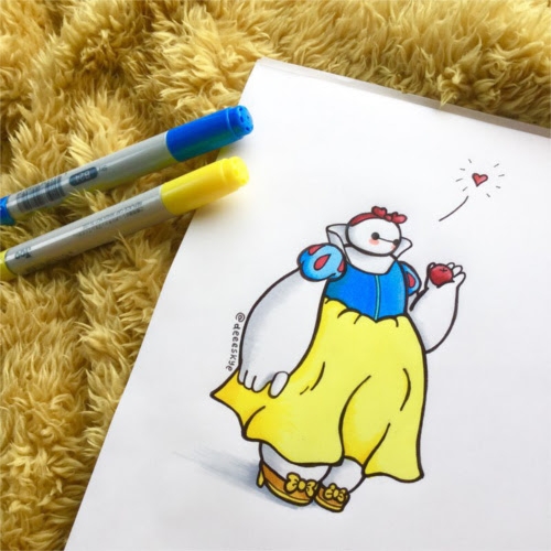 ディズニーキャラクターに大変身したベイマックスが話題に Jpg