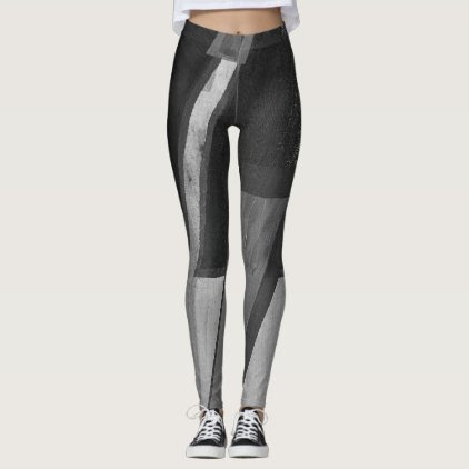Black and White Striped Leggings