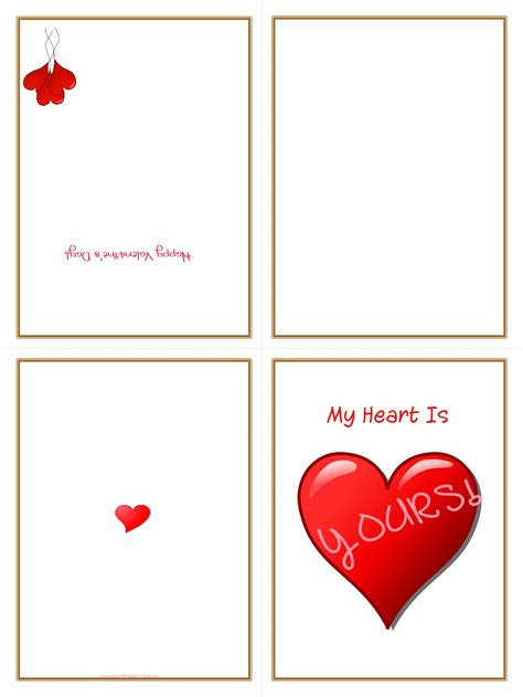  free printable folding valentines day cards printable templates
