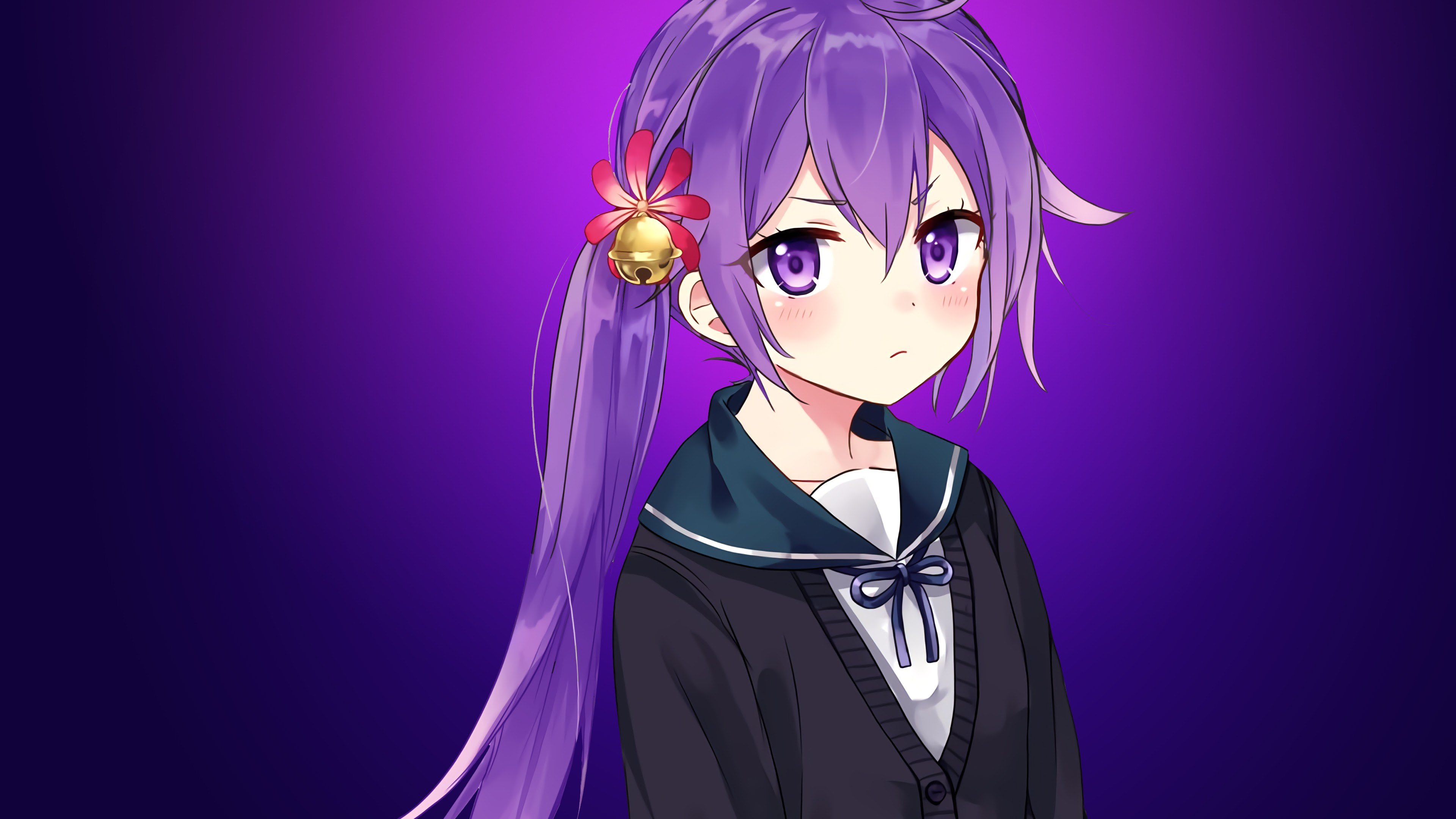 anime girl with purple hair wallpapers and images ...