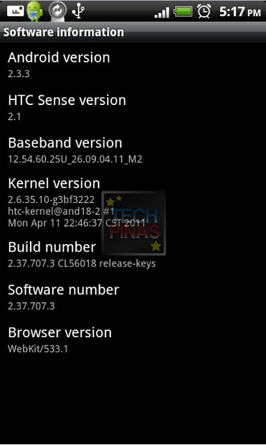 htc desire hd android 2.3