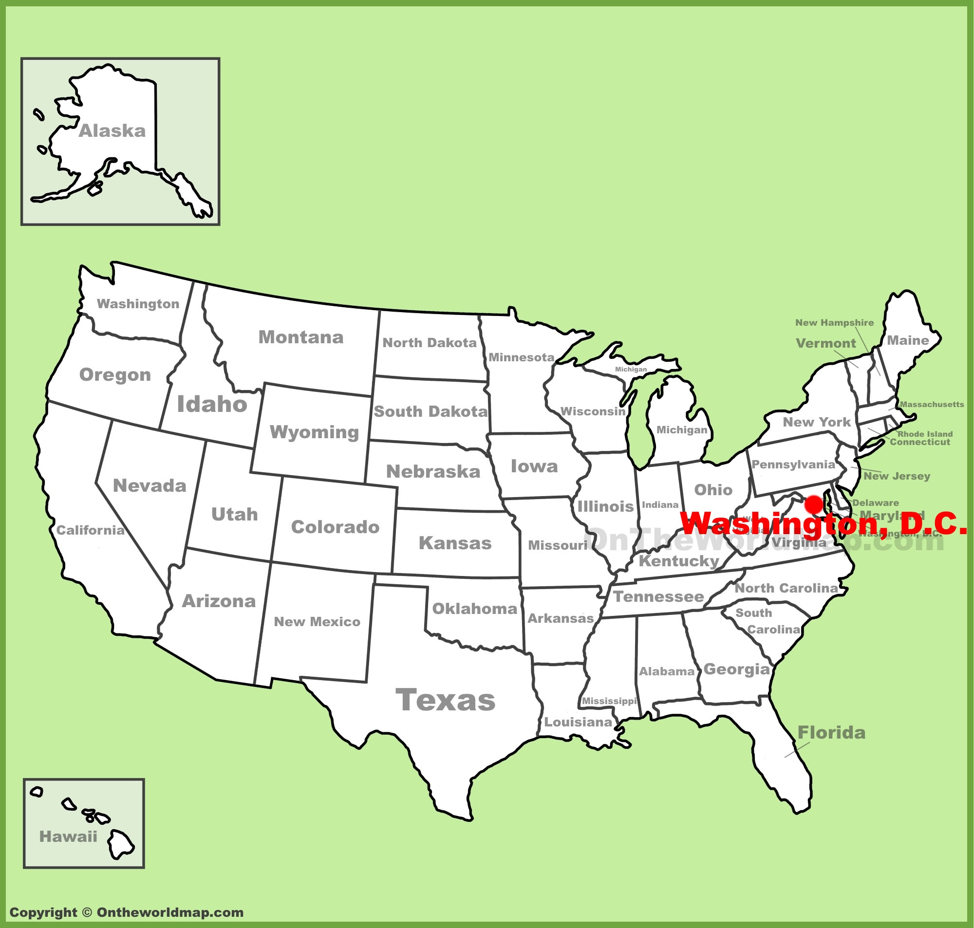 Map To Washington Dc Washington, D.C. location on the U.S. Map