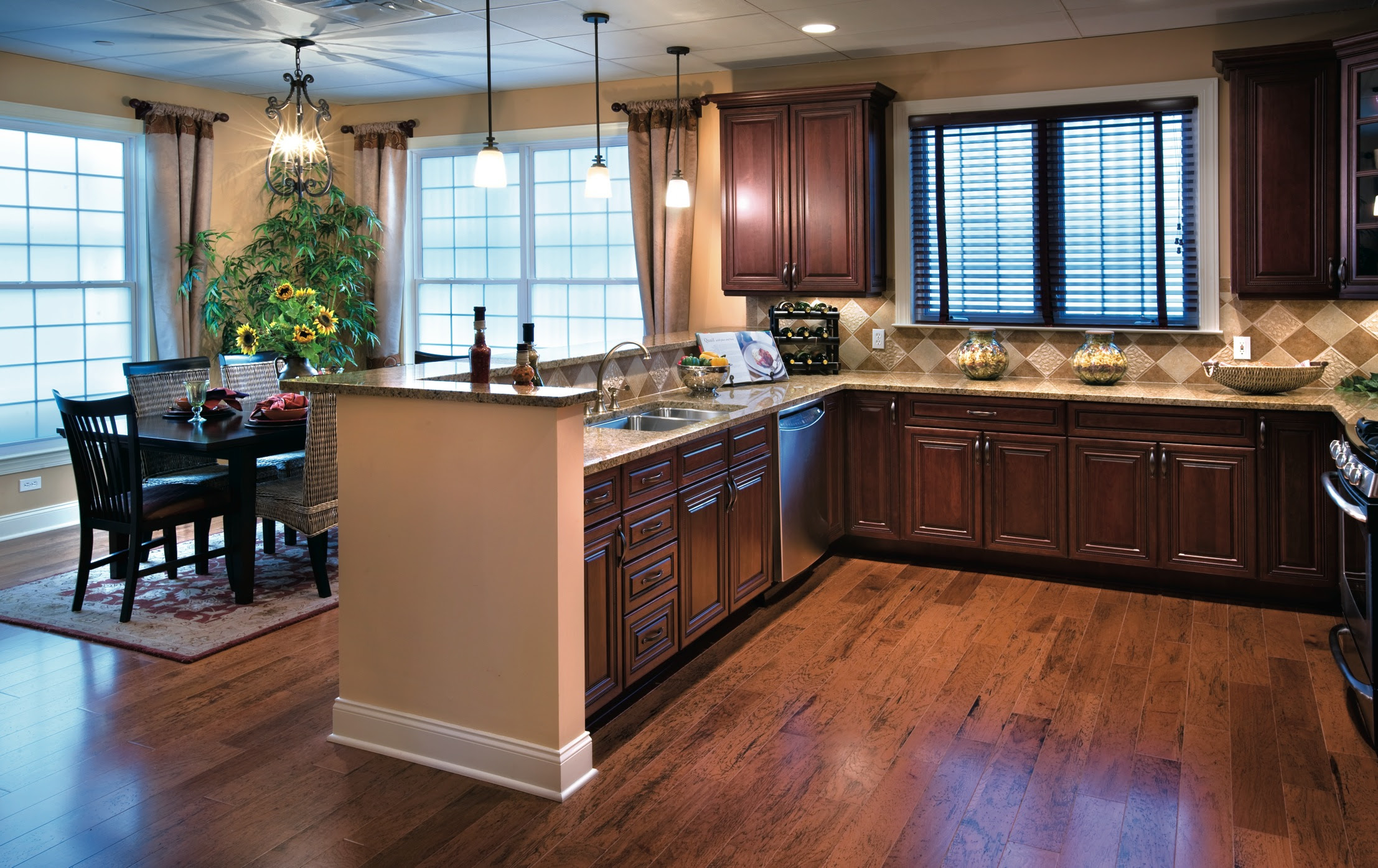 Pine cabinets kitchen Toll Brothers Model Homes Kitchens