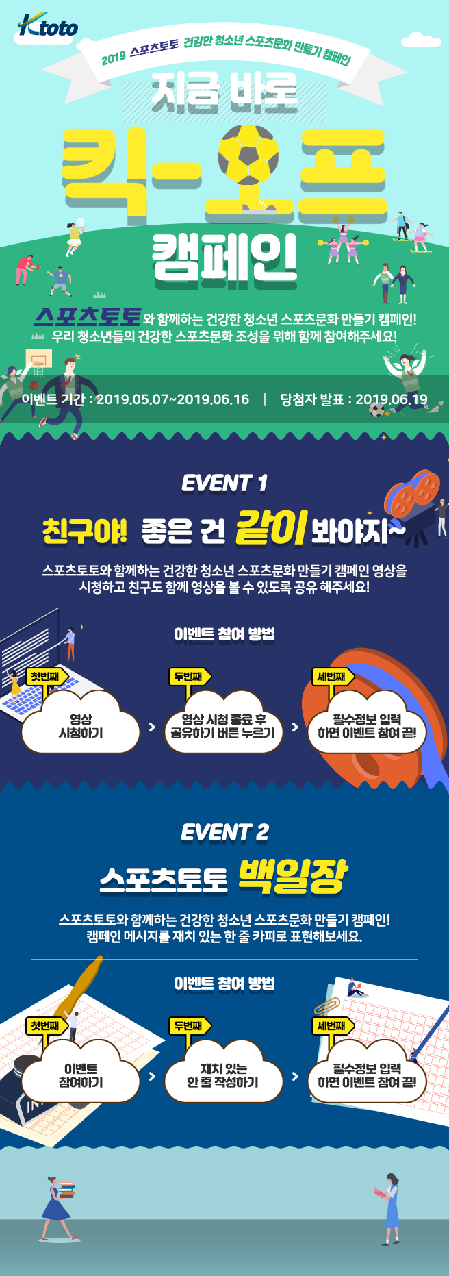 2019 스포츠토토 캠페인, '지금 바로 킥-오프' 본격 전개