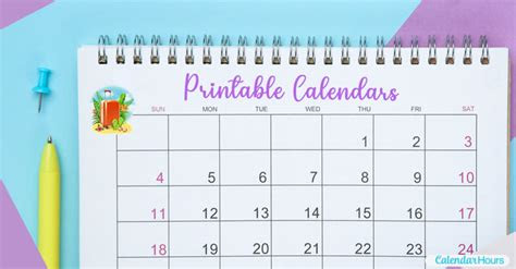  free printable calendars with holidays calendarhourscom