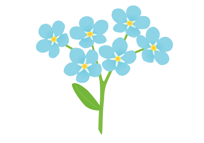 ワスレナグサの花 無料のフリーイラスト素材集