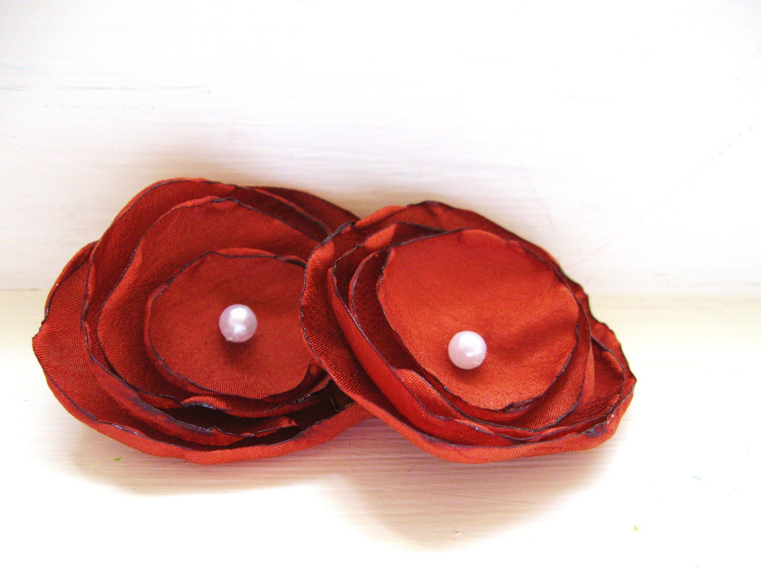 Pumpkin Spice flowers hairclips