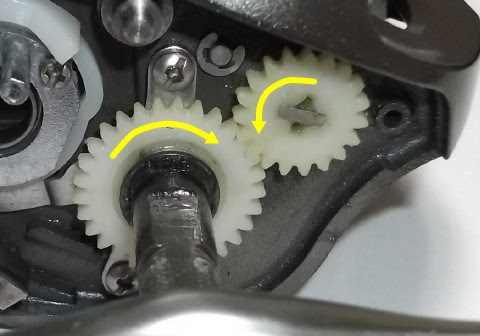 ベイトリールの構造 レベルワインダーが動くまでの仕組み