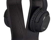 kalibri supporto porta cuffie in vero legno   stand portacuffie da tavolo base universale cuffie cablate o wireless design minimal   nero Prezzo stimato 29.99 €