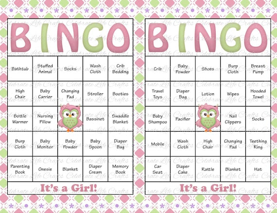 60 Baby Shower Bingo Cards DIY Printable by ...