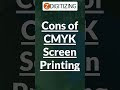 Cons of CMYK Screen Printing || Zdigitizing  #embroiderybusiness