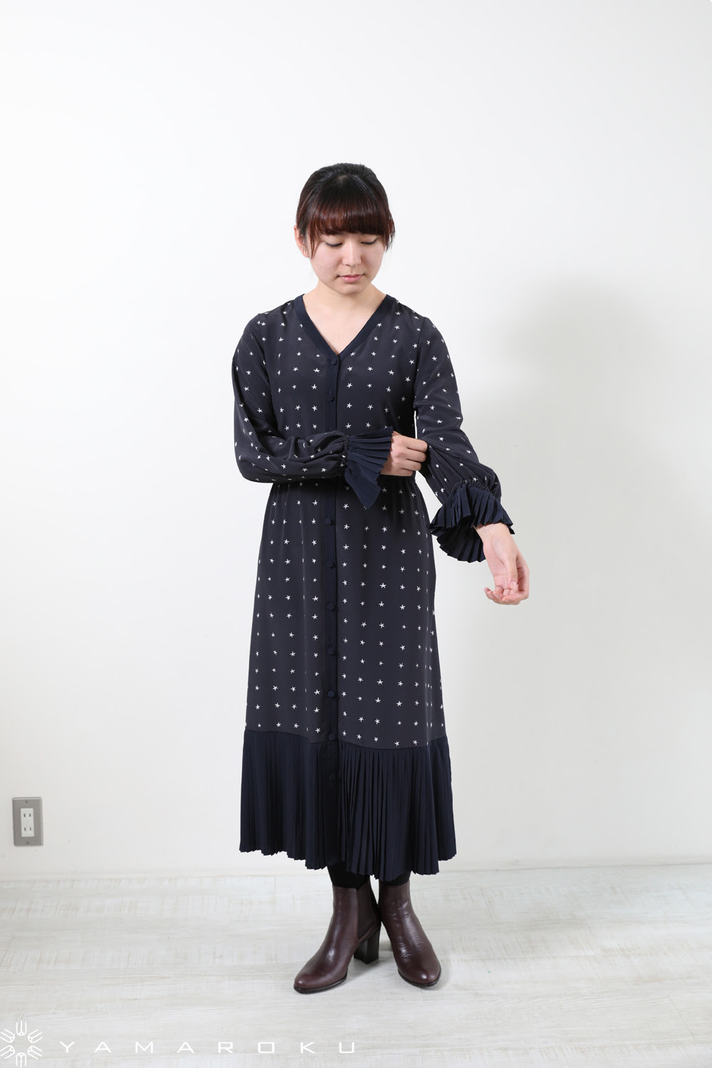 Muveil ミュベール 星柄ワンピース Yamaroku New Arrival