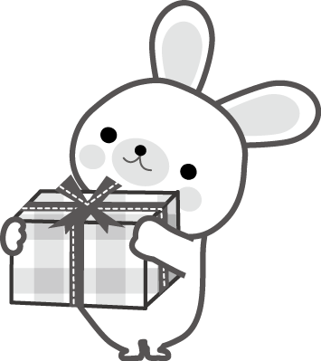 お誕生日 イラスト 白黒 動物の画像無料ダウンロード