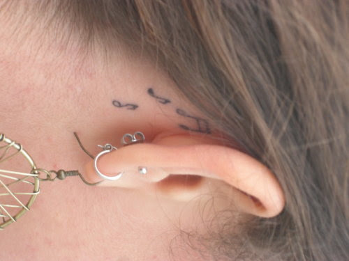 fuckyeahtattoos: music notes behind my ear, tattoo numba twoo THIS IS MEEEEE 